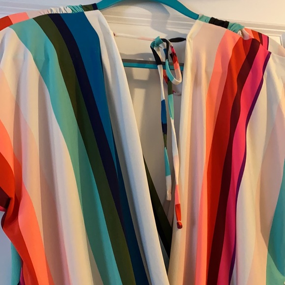 Express Striped Banded Bottom Top sz Small - Picture 4 of 5